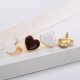 Eco-Friendly Copper Real Gold Plated Heart Stud Earrings
