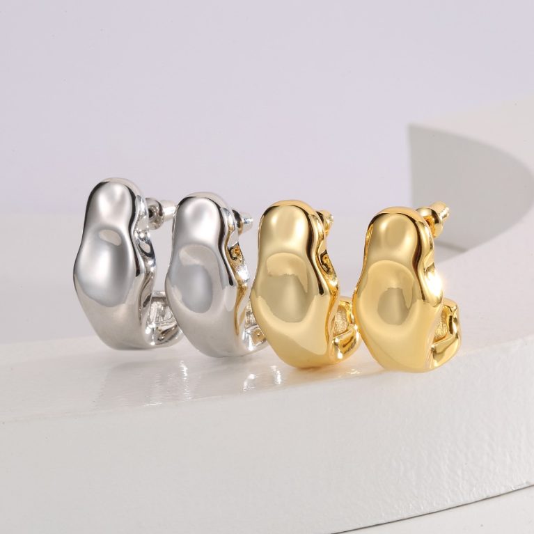 Eco-Friendly Copper Earrings with Real Gold Plating