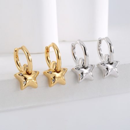 Eco-Friendly Copper Earrings with Genuine Gold Plating