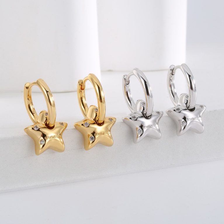 Eco-Friendly Copper Earrings with Genuine Gold Plating