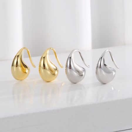 Eco-friendly Copper Earrings with Real Gold Plating and Delicate Design