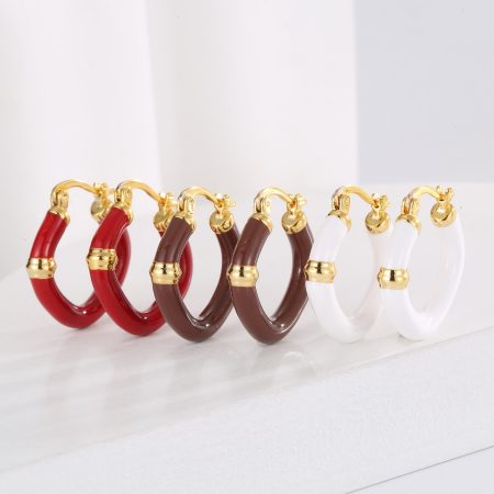 Eco-Friendly Copper Genuine Gold Plated Drip Oil Ear Cuff