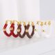 Eco-Friendly Copper Genuine Gold Plated Drip Oil Ear Cuff