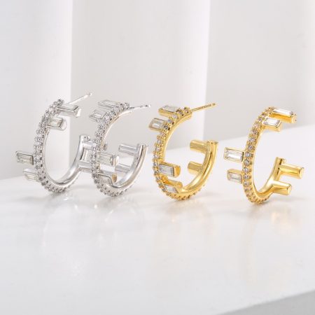 Eco-friendly Copper Gold-plated Earrings