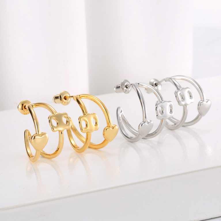 Eco-Friendly Copper Gold-Plated Earrings