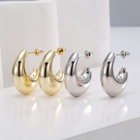 Eco-Friendly Copper Earrings with Real Gold Plating