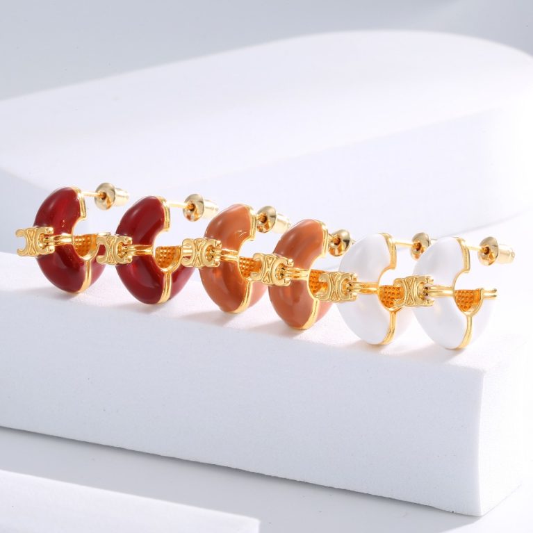 Eco-Friendly Copper Earrings with Genuine Gold Plating