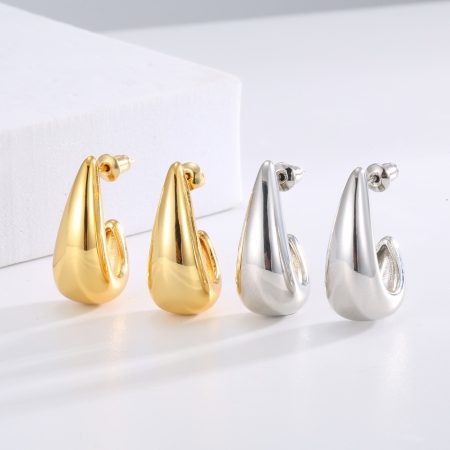 Eco-Friendly Copper Earrings with Real Gold Plating