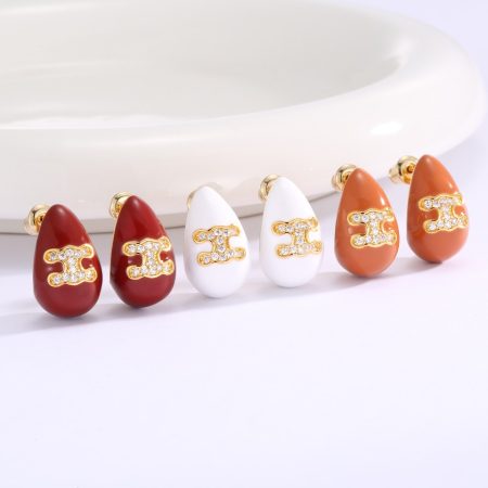 Eco-Friendly Copper Teardrop Earrings with Real Gold Plating