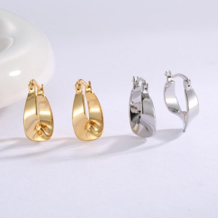 Eco-Friendly Copper Real Gold Plated Minimalist Ear Hooks