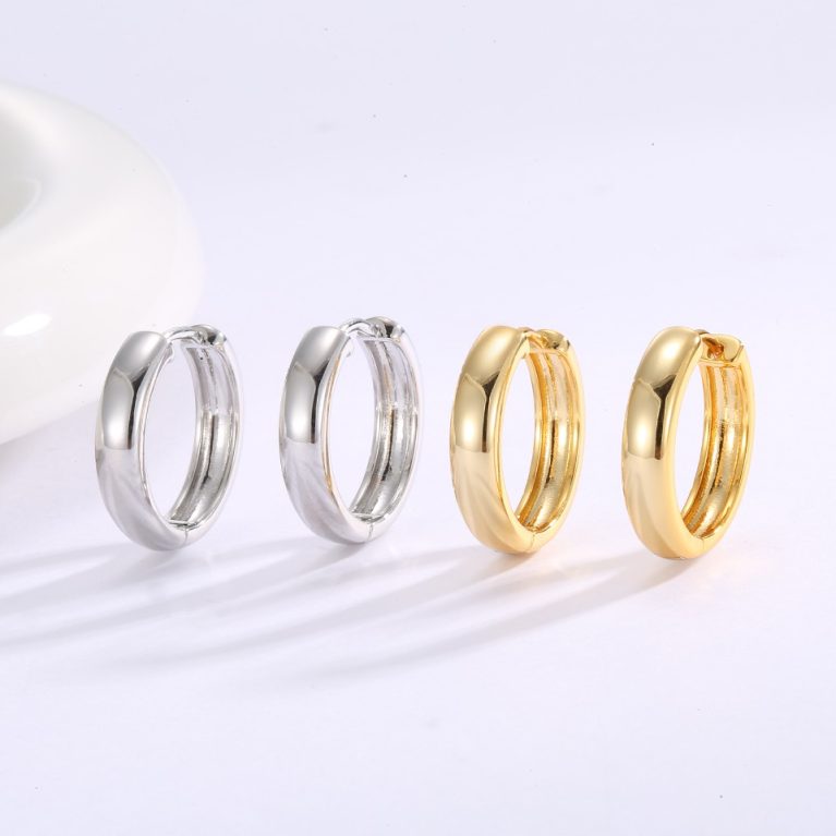 Eco-Friendly Copper Real Gold-Plated Metal Ear Hooks