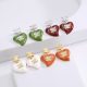 Eco-Friendly Copper & Real Gold Plating Heart Shaped Earrings with Luxury-Inspired Design