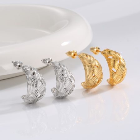 Eco-Friendly Copper with Real Gold Plating Vintage Style Earrings