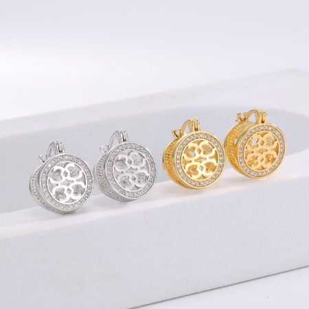 Eco-Friendly Copper with Real Gold Plating + Luxury Brand Style Earrings