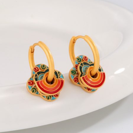 Eco-Friendly Copper with Real Gold Plating and Chinese Trend Style Ear Climbers