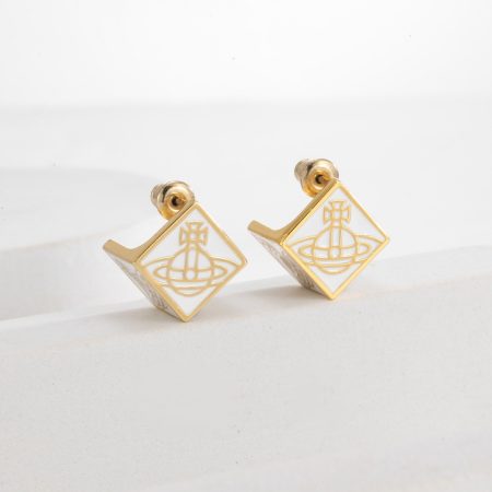 Hot-Selling Luxury-Style Eco-Friendly Copper Stud Earrings with Real Gold Plating