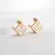 Hot-Selling Luxury-Style Eco-Friendly Copper Stud Earrings with Real Gold Plating