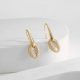 Eco-Friendly Copper Earrings with Real Gold Plating & Light Luxury Style