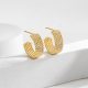 Eco-Friendly Copper Minimalist Earrings with Real Gold Plating