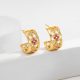 Eco-Friendly Copper Earrings with Genuine Gold Plating - Light Luxury Design