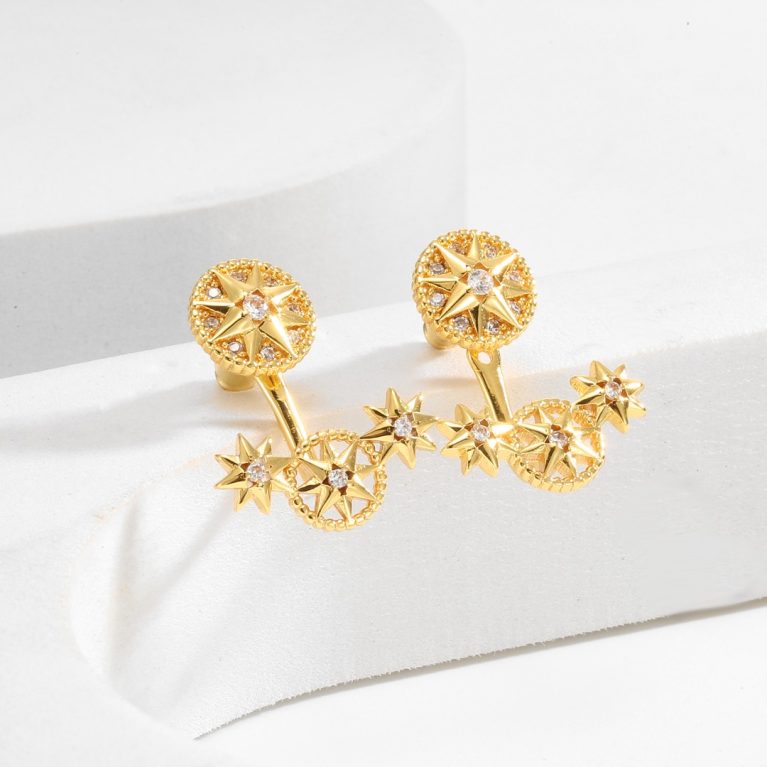 Hot-selling Eco-Copper Earrings with Real Gold Plating