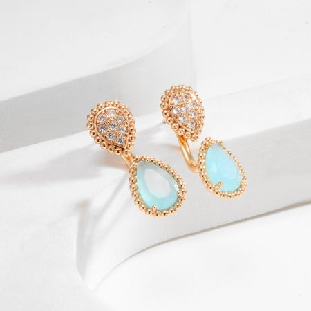 Eco-Friendly Copper Real Gold Plated Luxury Earrings