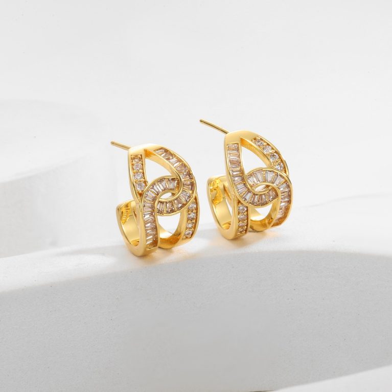 Eco-Friendly Copper Earrings with Real Gold Plating