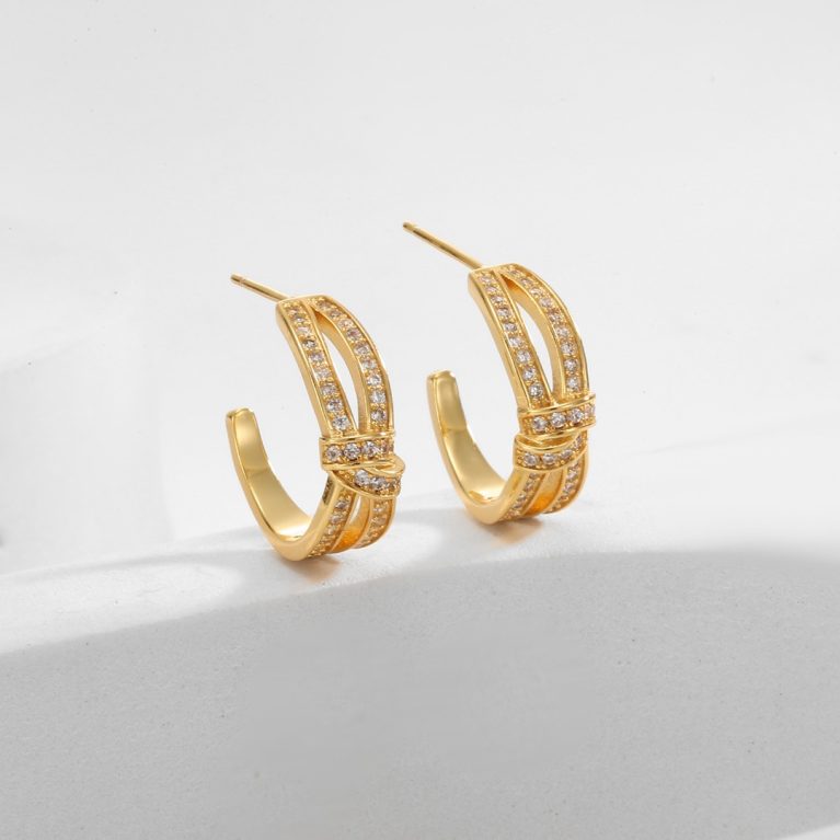 Eco-Friendly Copper Genuine Gold Plated Ear Jewelry
