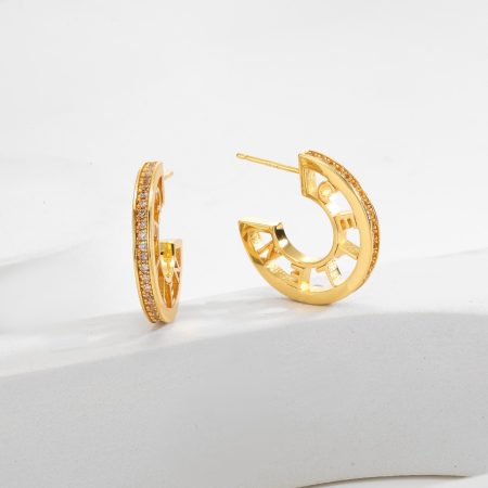 Eco-Friendly Copper Earrings with Real Gold Plating and Luxury Style