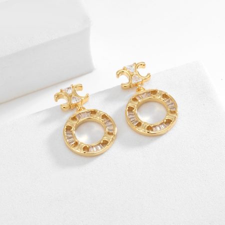 🔥 Hot-Selling Luxury-Style Eco-Friendly Copper Earrings with Real Gold Plating