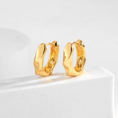 Eco-Friendly Copper Real Gold Plated Minimalist Ear Hooks