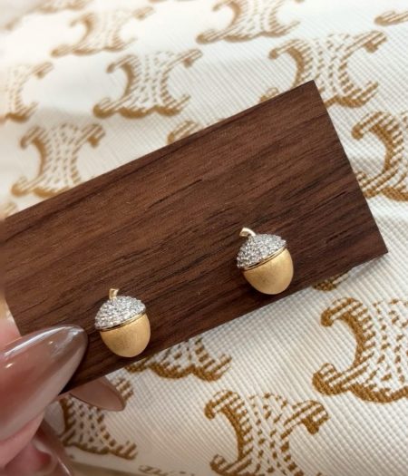 🔥 Hot-selling Bestseller Eco-friendly Copper with Real Gold Plating Little Pinecone Earrings