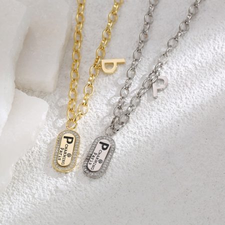 Eco-Friendly Copper Necklace with Real Gold Plating and Light Luxury Design