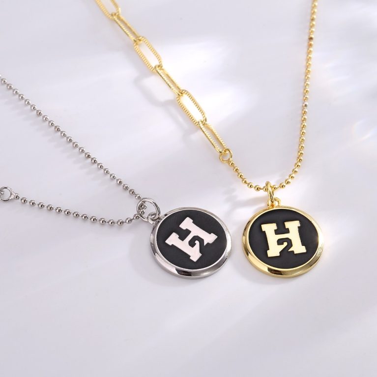 Eco-friendly Copper Real Gold Plated + Letter Necklace