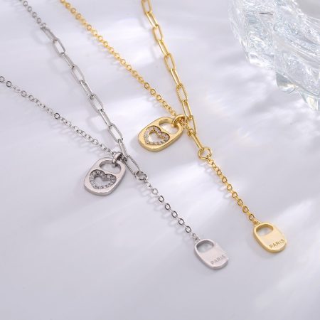 Eco-friendly Copper Real Gold Plated Fashion Necklace