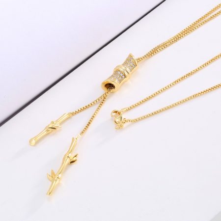 Eco-Friendly Copper Real Gold Plated Light Luxury Necklace