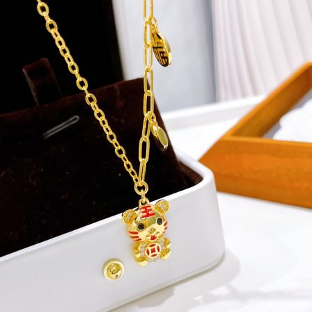 Eco-friendly Copper Genuine Gold-Plated Necklace