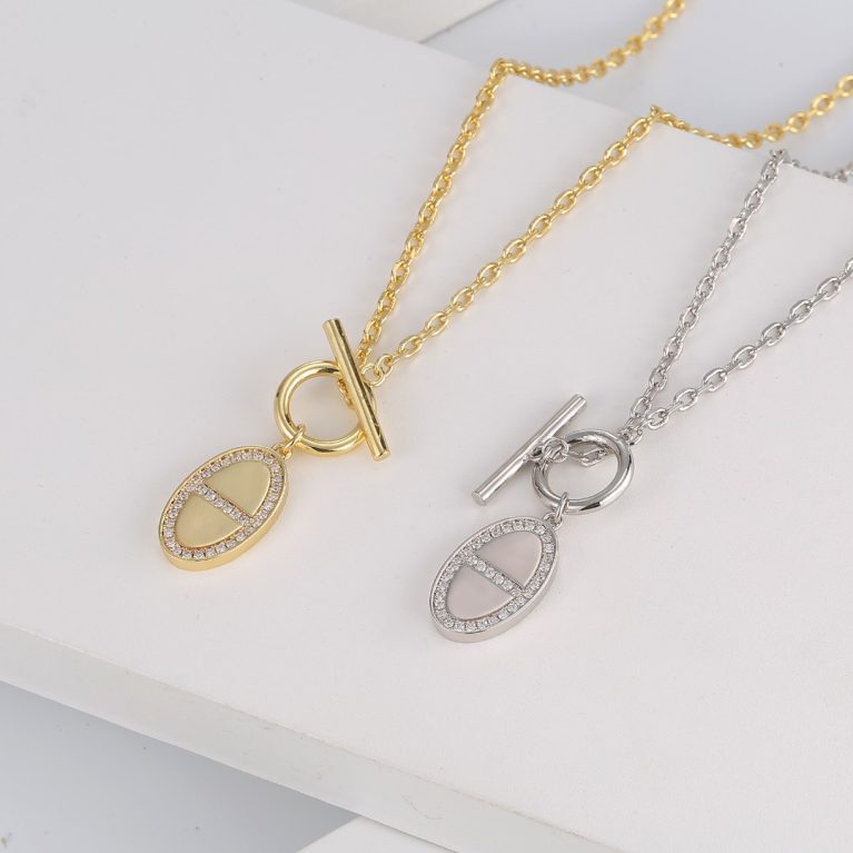 Eco-Friendly Copper Necklace with Real Gold Plating and Luxury-Inspired Design