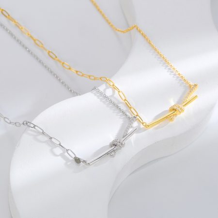 Eco-Friendly Copper Genuine Gold Plated Knotted Necklace