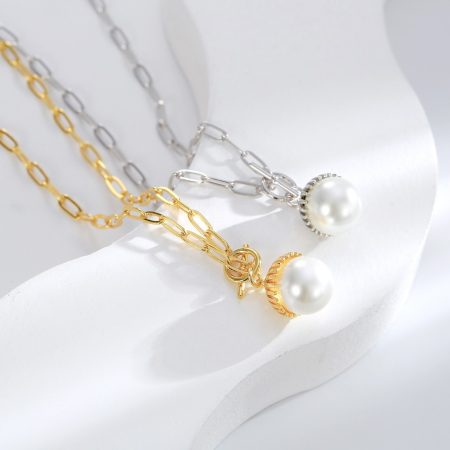 Eco-Friendly Copper Genuine Gold-Plated Pearl Necklace