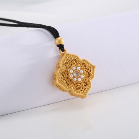 Eco-Friendly Copper Genuine Gold Plating Modern Chinese-Style Necklace