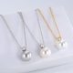 Eco-Friendly Copper & Genuine Gold Plated Single Diamond Pearl Necklace