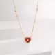Eco-Friendly Copper Real Gold Plated Heart Pendant Necklace