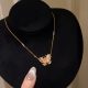 Hot Selling Bestseller Eco-friendly Copper Real Gold Plated Butterfly Necklace