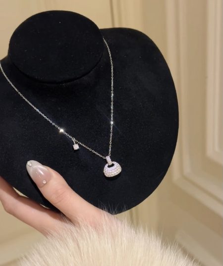 Eco-Friendly Copper Real Gold Plated Small Pouch Necklace