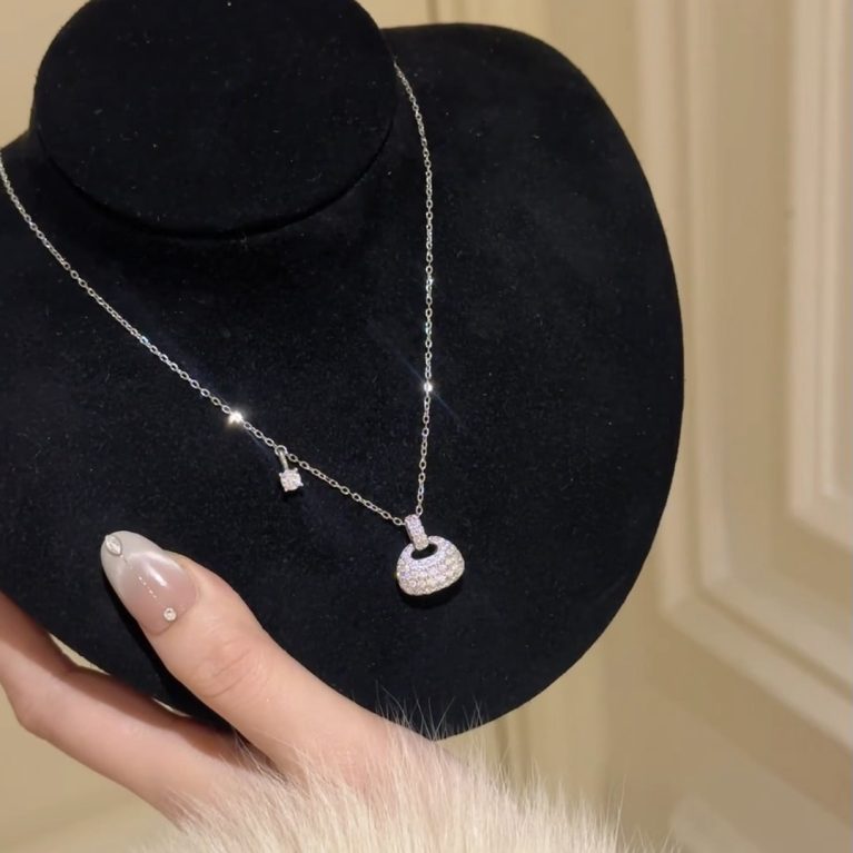 Eco-Friendly Copper Real Gold Plated Small Pouch Necklace