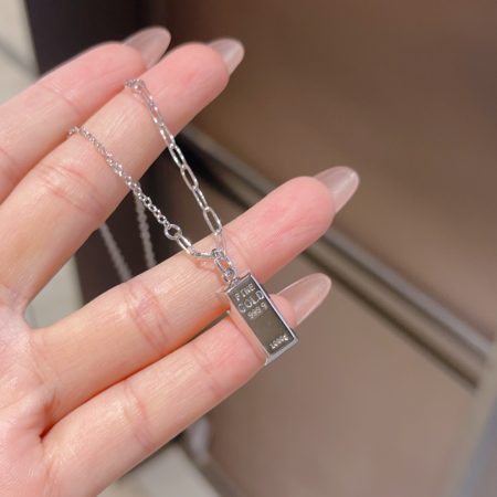 Eco-Friendly Copper with Real Gold Plating + "Gold Bar" Necklace