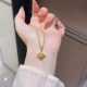 Hot-Selling Eco-Friendly Copper Real Gold Plated Starlight Four-Leaf Clover Necklace